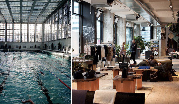 Stadtbad Mitt( links ), "The Store" im Soho House ( rechts ) | Fotos: Gerhard Bauer