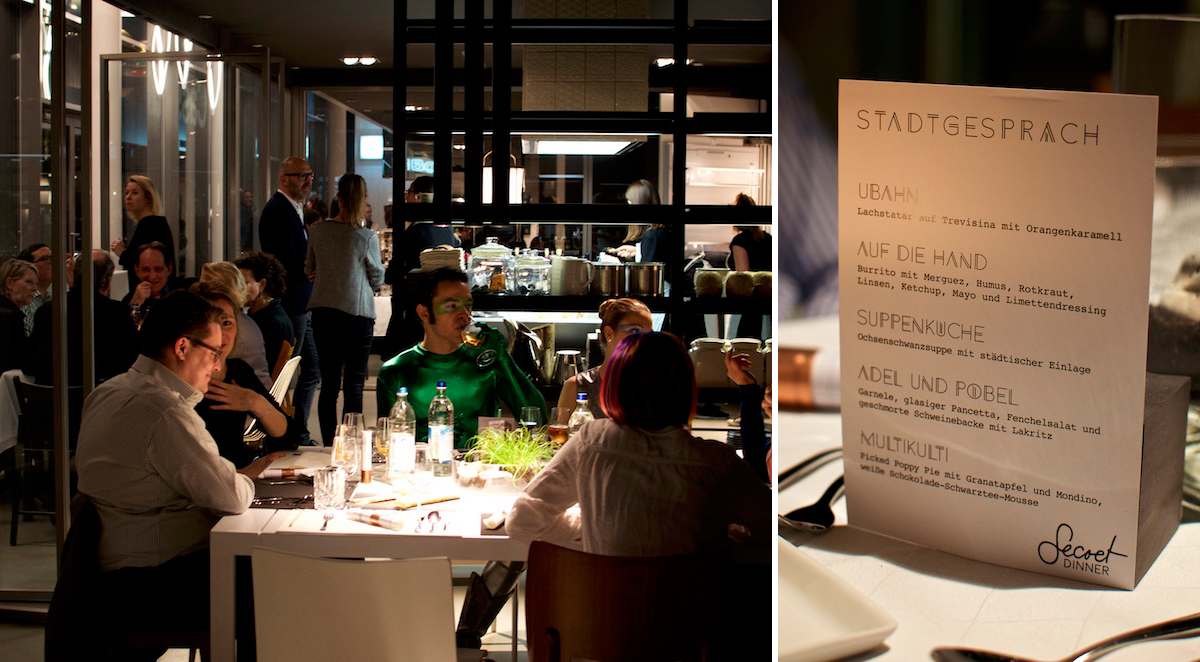 Die Gäste im Boffi Showroom sind gespannt auf das Menu | Fotos: Monika Schreiner ISARBLOG