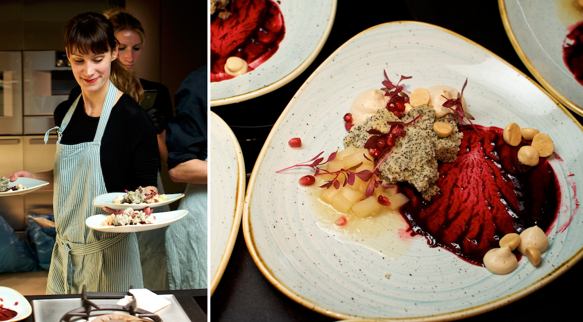 Stolz serviert Stella das Dessert ihres Secret Dinner STADT LAND FLUSS | Fotos: Monika Schreiner ISARBLOG