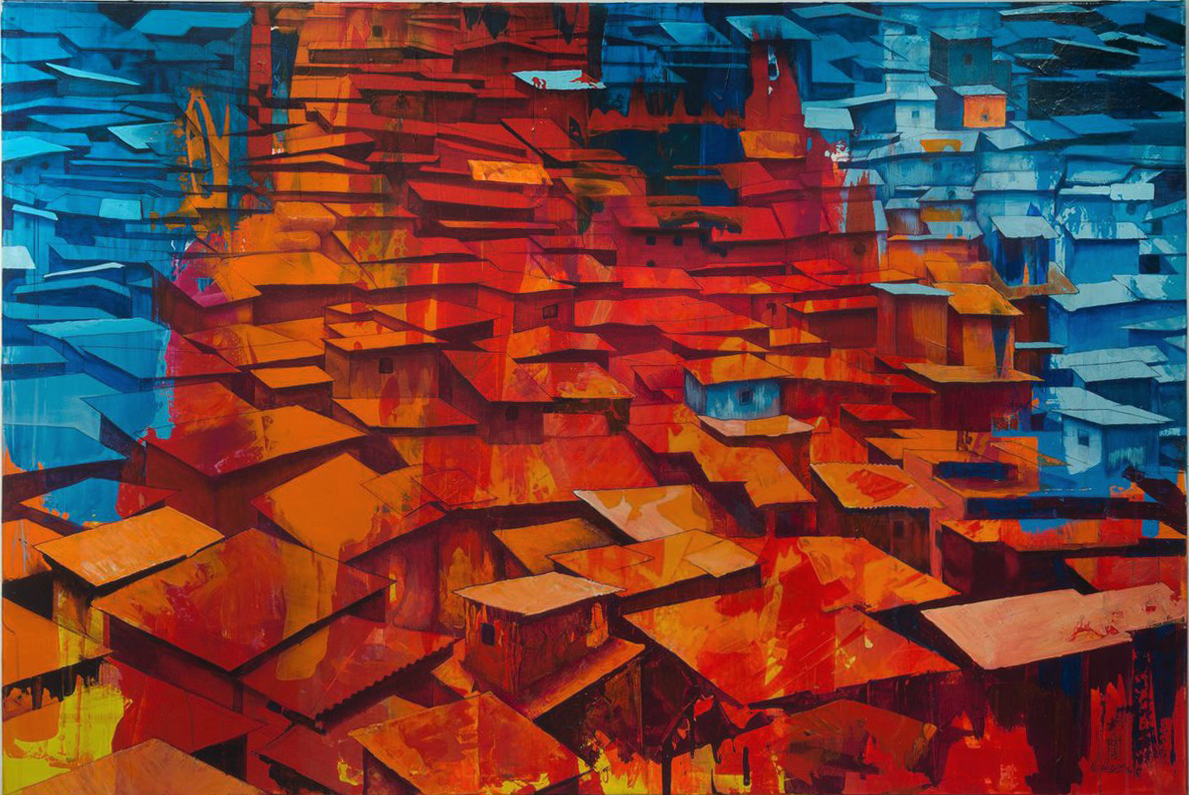 Red and Blue Slums von Matthias Mross HAUS 75