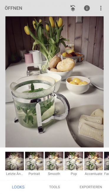 Snapseed auf dem iPhone